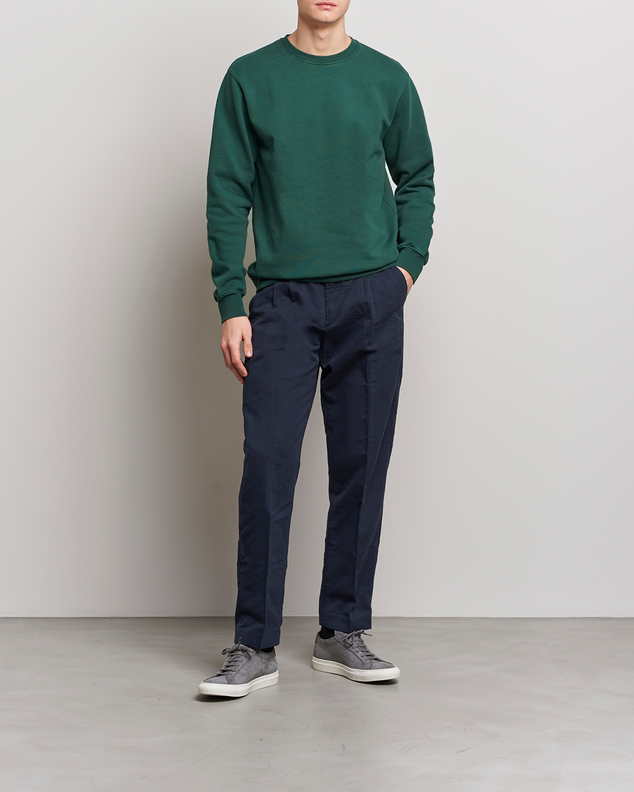 Herre | Trøjer | Colorful Standard | Classic Organic Crew Neck Sweat Emerald Green
