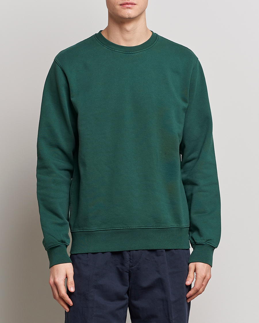 Herre | Tøj | Colorful Standard | Classic Organic Crew Neck Sweat Emerald Green