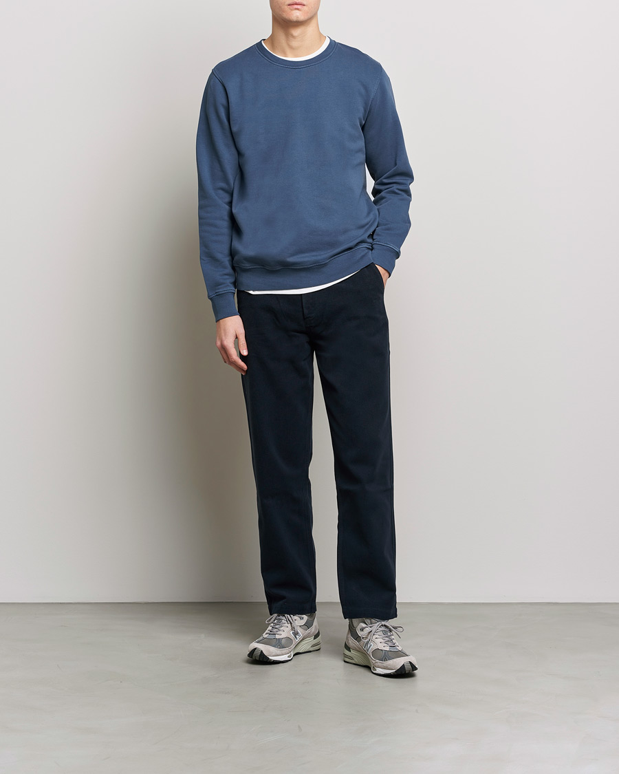 Herre |  | Colorful Standard | Classic Organic Crew Neck Sweat Petrol Blue