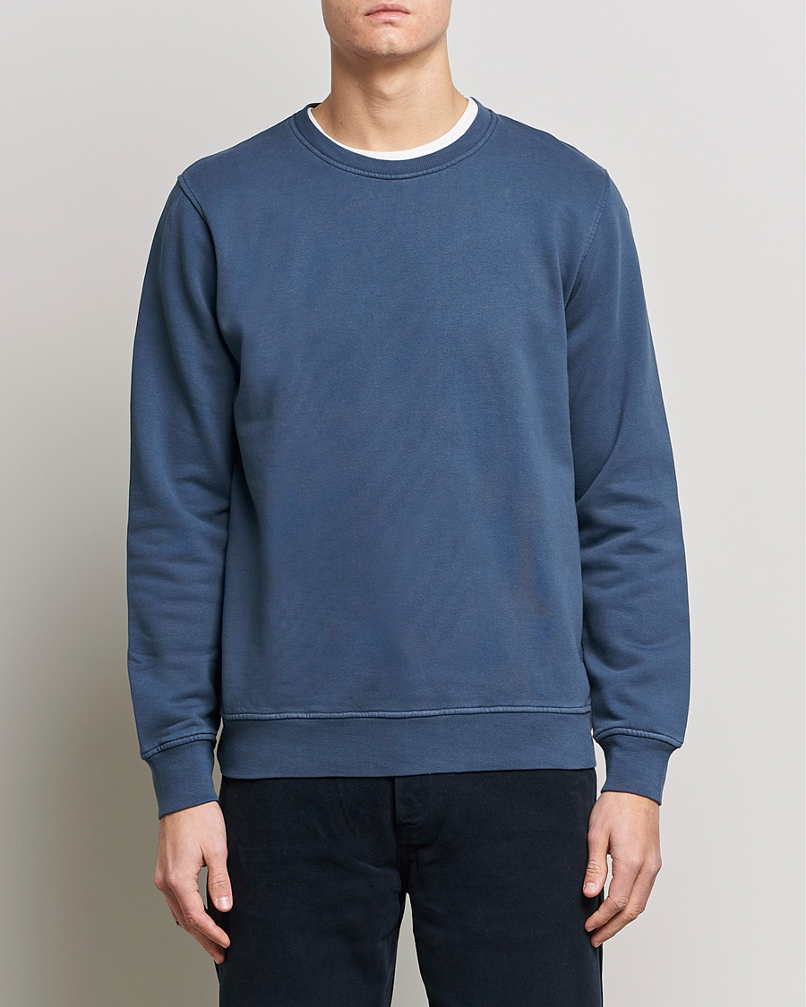 Herre | Contemporary Creators | Colorful Standard | Classic Organic Crew Neck Sweat Petrol Blue