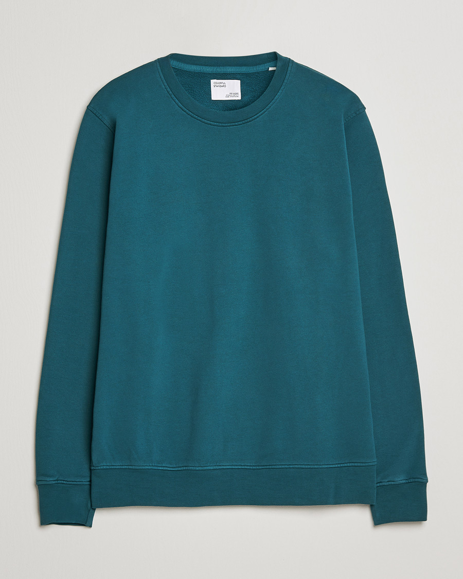 Herre | Trøjer | Colorful Standard | Classic Organic Crew Neck Sweat Ocean Green