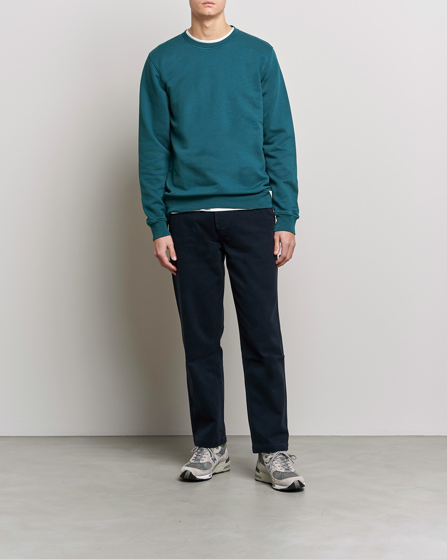 Herre | Trøjer | Colorful Standard | Classic Organic Crew Neck Sweat Ocean Green