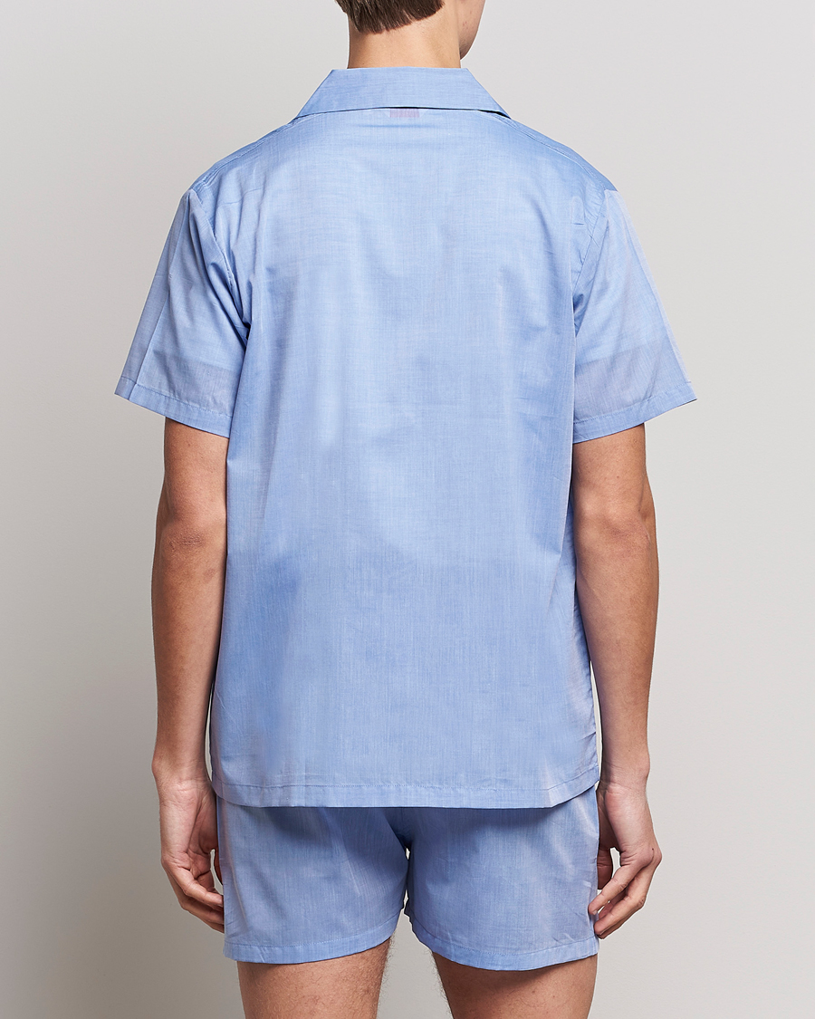Herre | Pyjamas & Morgenkåber | Derek Rose | Shortie Cotton Pyjama Set Blue