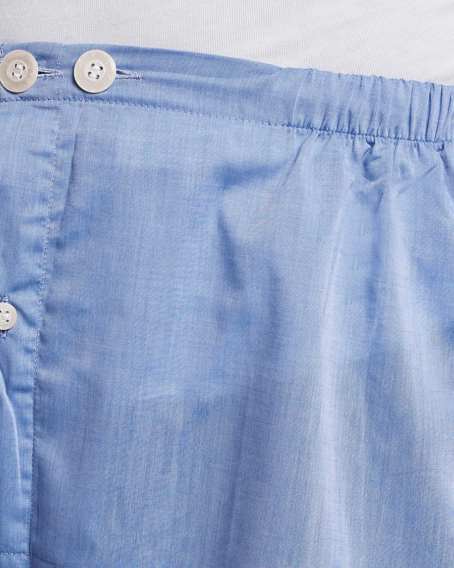 Herre | Pyjamas & Morgenkåber | Derek Rose | Shortie Cotton Pyjama Set Blue