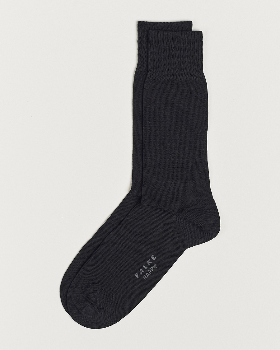 Herre | Undertøj | Falke | Happy 2-Pack Cotton Socks Black
