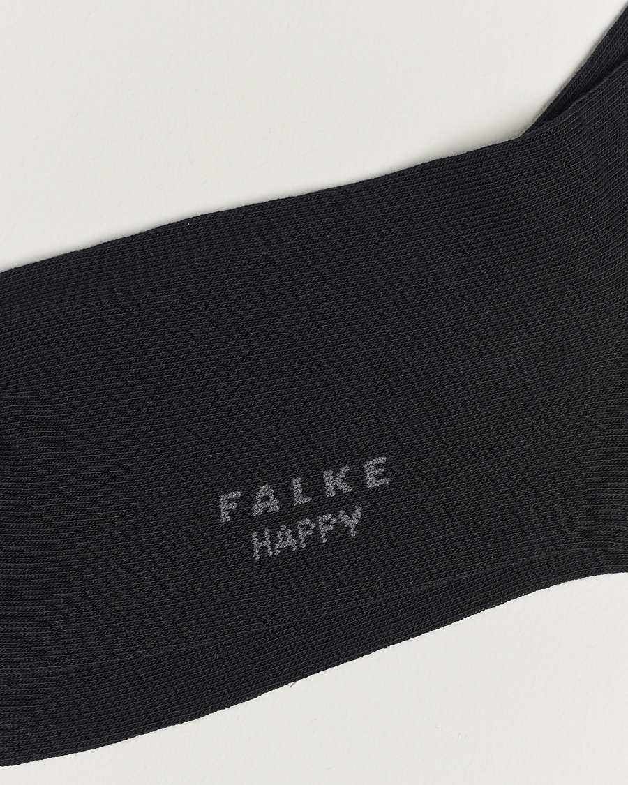 Herre | Tøj | Falke | Happy 2-Pack Cotton Socks Black