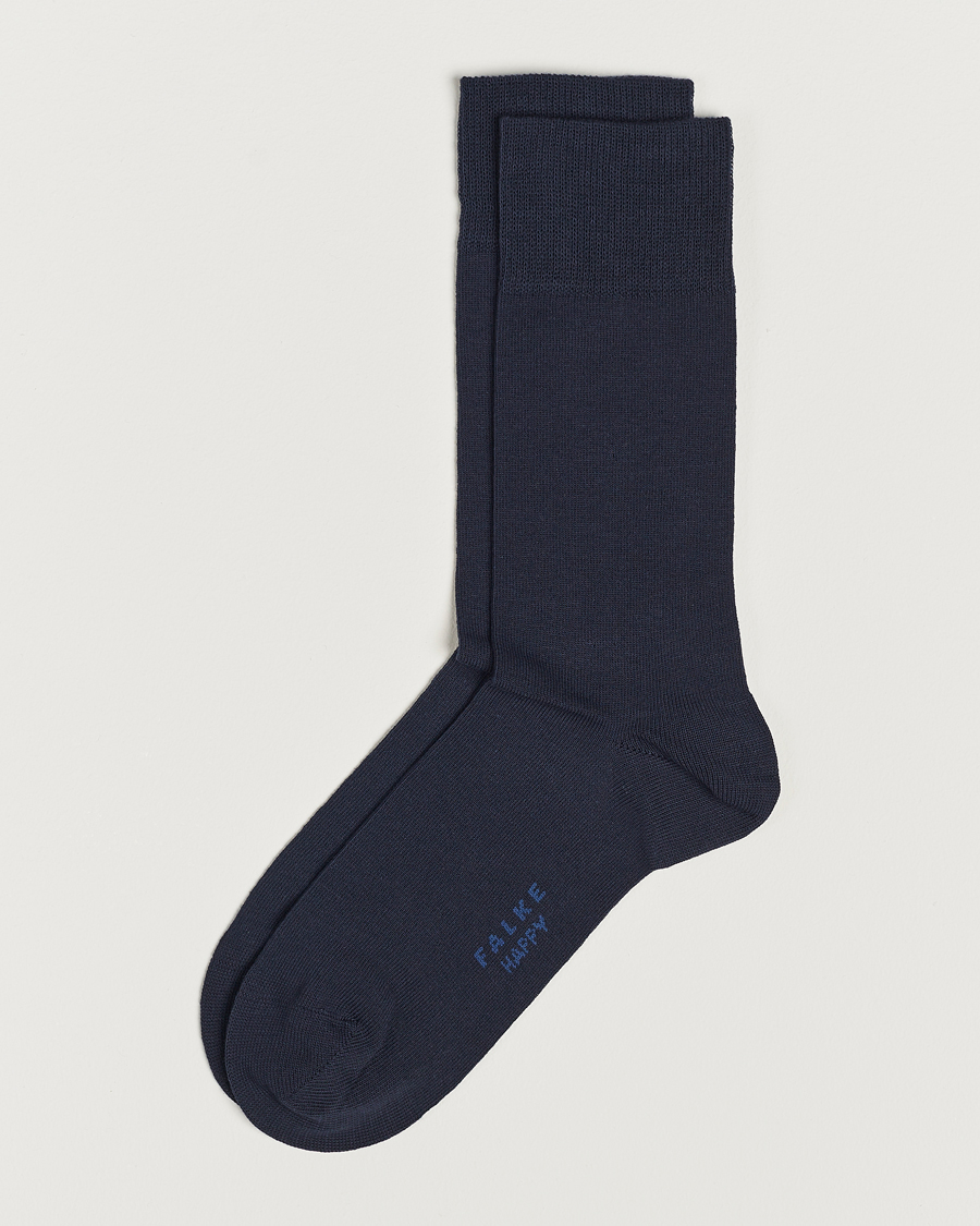 Herre | Undertøj | Falke | Happy 2-Pack Cotton Socks Navy