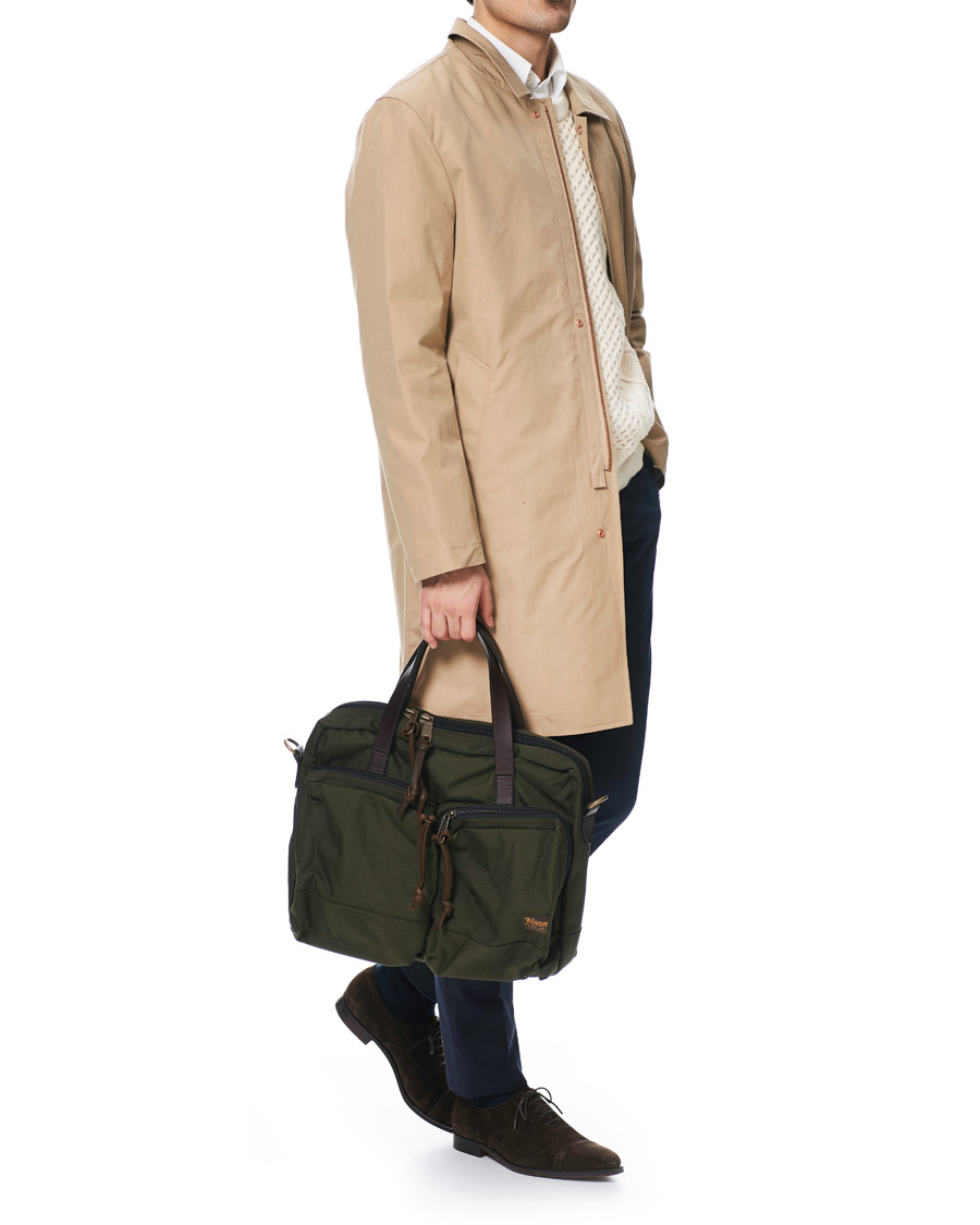 Herre | Filson Dryden Balistic Nylon Briefcase Otter Green | Filson | Dryden Balistic Nylon Briefcase Otter Green
