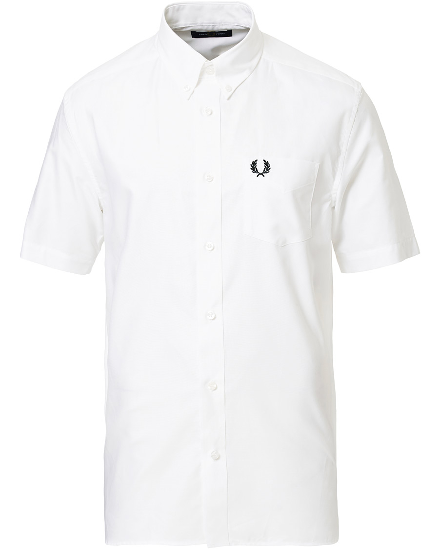 Herre | Skjorter | Fred Perry | Short Sleeve Oxford Shirt White