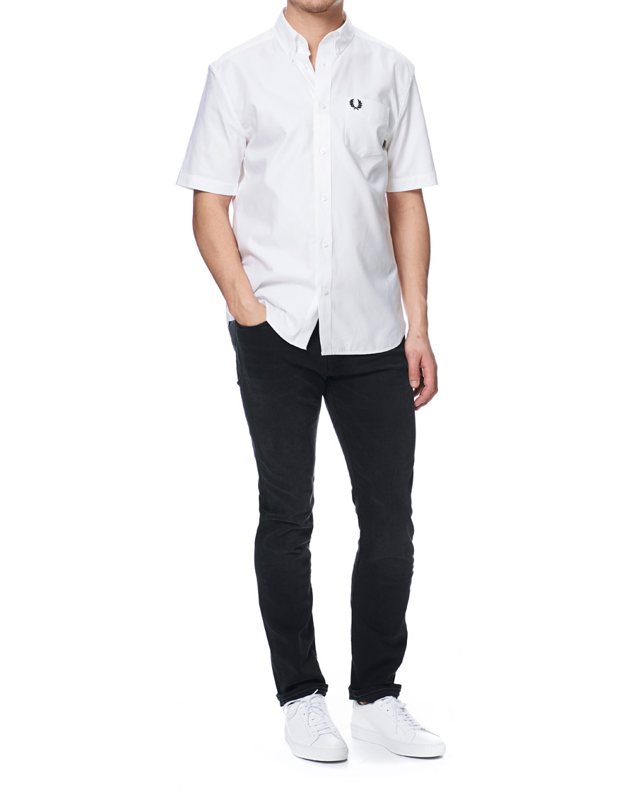 Herre | Skjorter | Fred Perry | Short Sleeve Oxford Shirt White