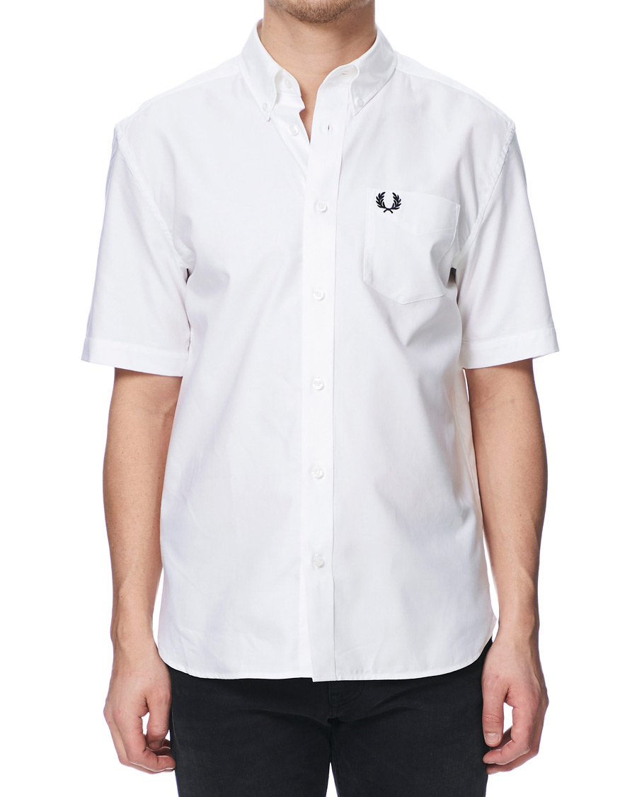 Herre | Skjorter | Fred Perry | Short Sleeve Oxford Shirt White