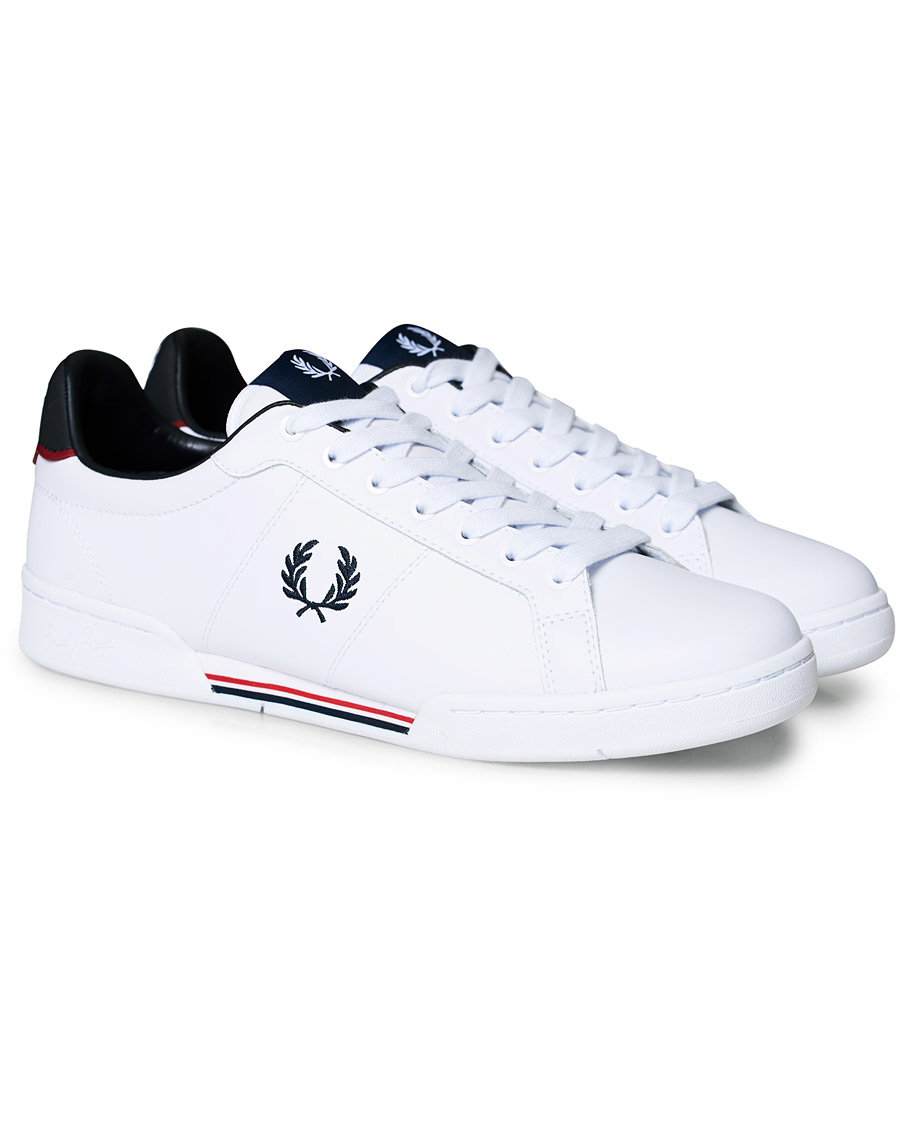 Herre |  | Fred Perry | B722 Leather Sneaker White/Navy