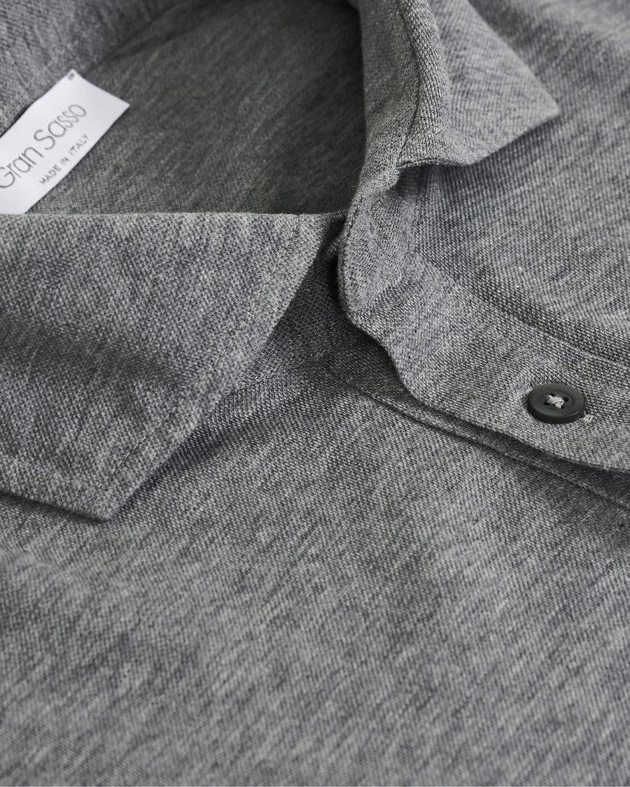 Herre | Skjorter | Gran Sasso | Popover Shirt Grey