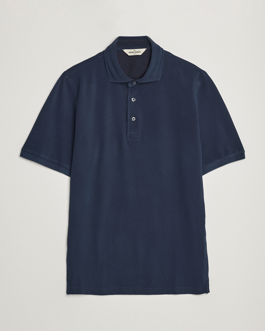 Herre | Polotrøjer | Gran Sasso | Washed Polo Navy