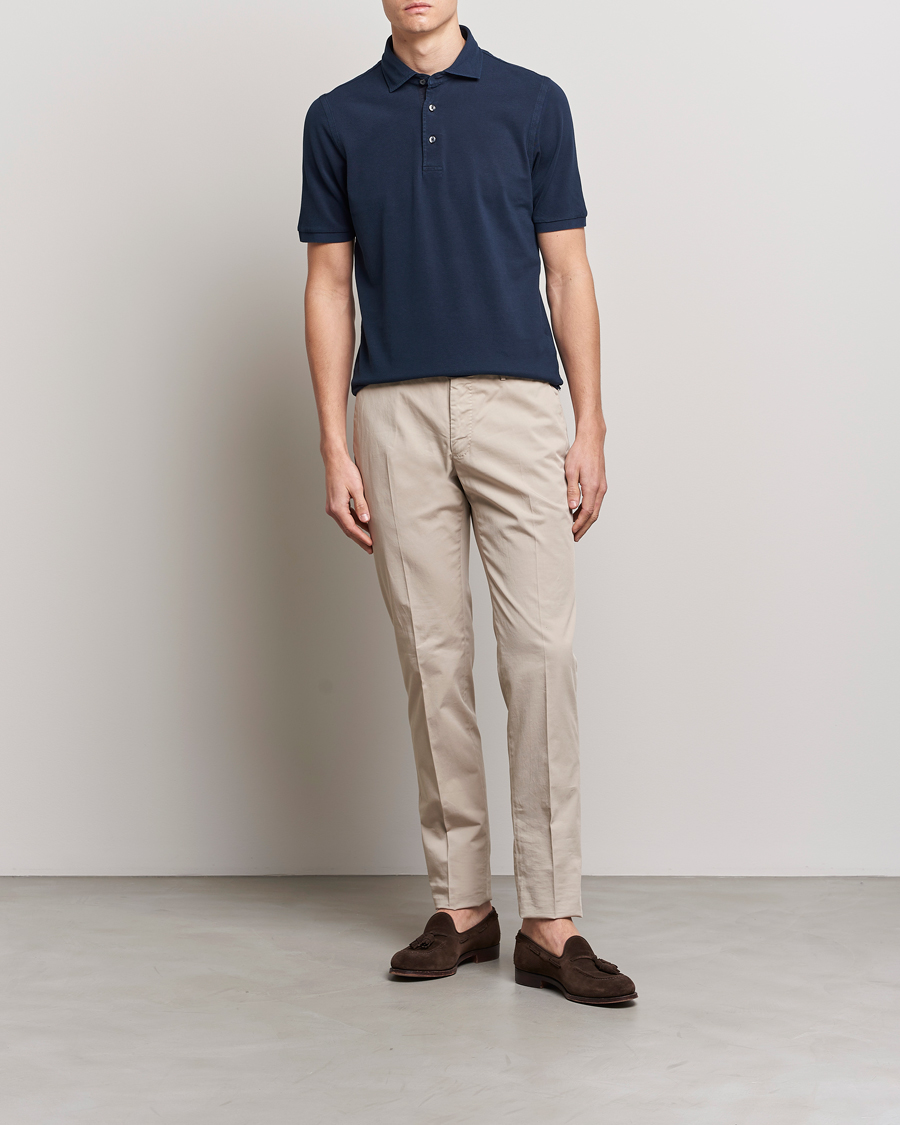 Herre | Polotrøjer | Gran Sasso | Washed Polo Navy