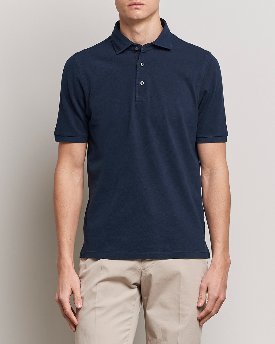 Herre | Polotrøjer | Gran Sasso | Washed Polo Navy