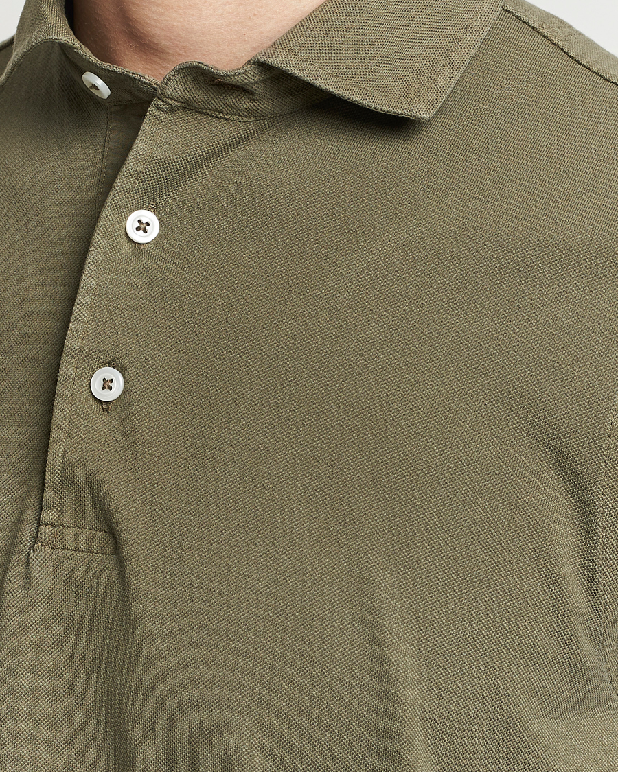 Herre | Polotrøjer | Gran Sasso | Washed Polo Medium Green