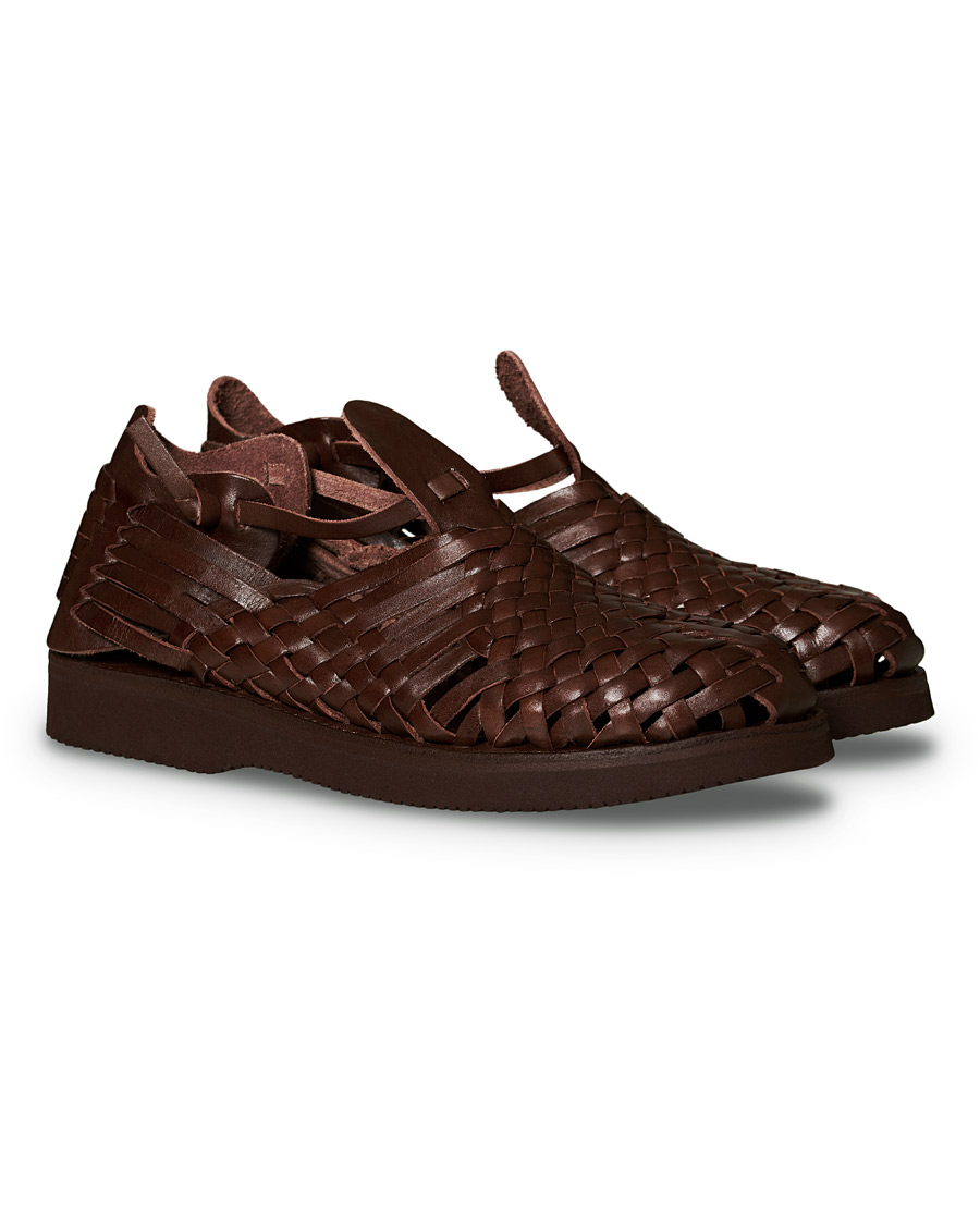 Herre | Yuketen Cruz Braided Sandal Dark Brown Calf | Yuketen | Cruz Braided Sandal Dark Brown Calf