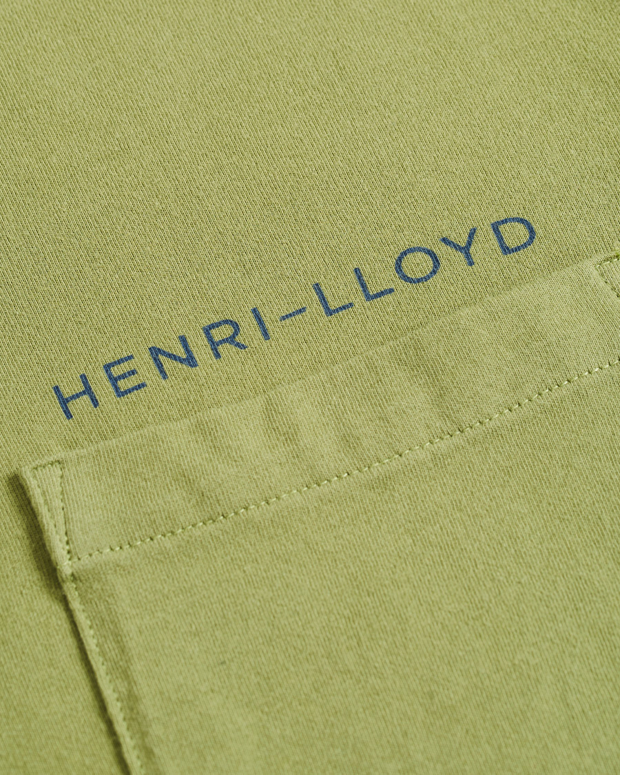 Herre | T-Shirts | Henri-Lloyd | Henri Lloyd RWR Backprint Long Sleeve Crew Neck Tee Light Green