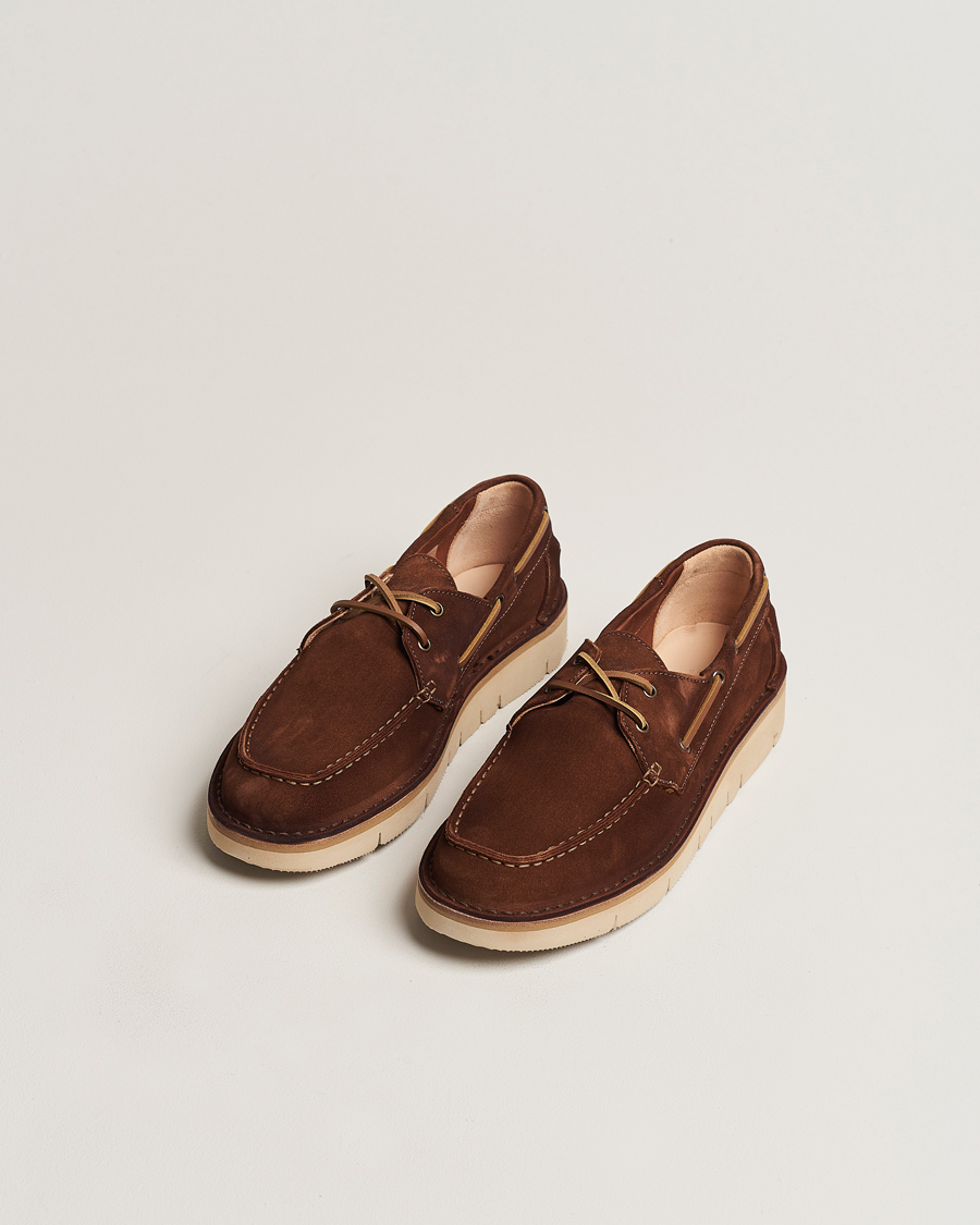 Herre | Sko i ruskind | Astorflex | Boatflex Moccasin Brown Suede