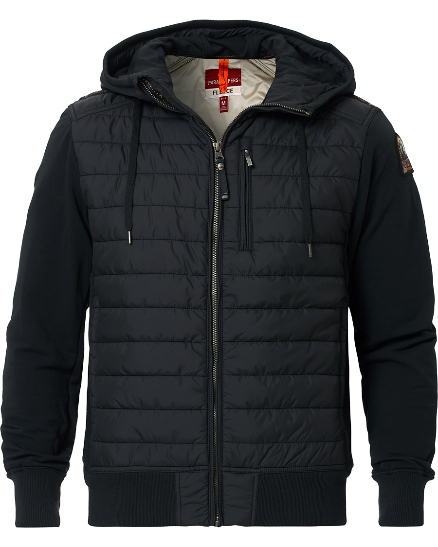 Herre | Jakker | Parajumpers | Ivor Fleece & Puffer Hooded Jacket Black