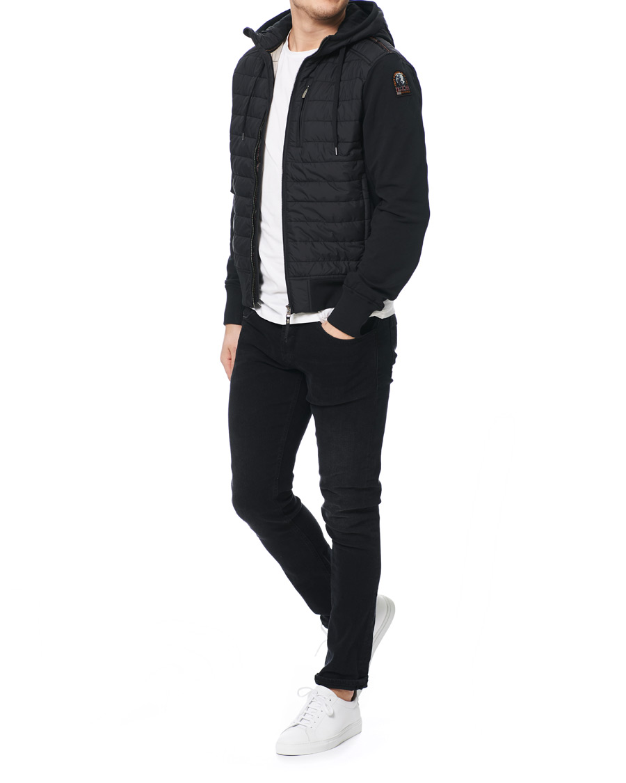 Herre | Jakker | Parajumpers | Ivor Fleece & Puffer Hooded Jacket Black