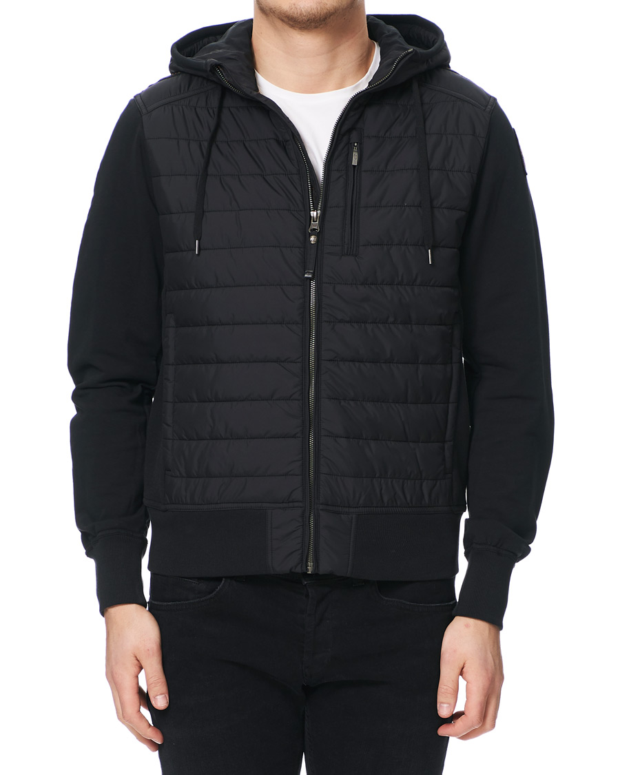 Herre | Jakker | Parajumpers | Ivor Fleece & Puffer Hooded Jacket Black