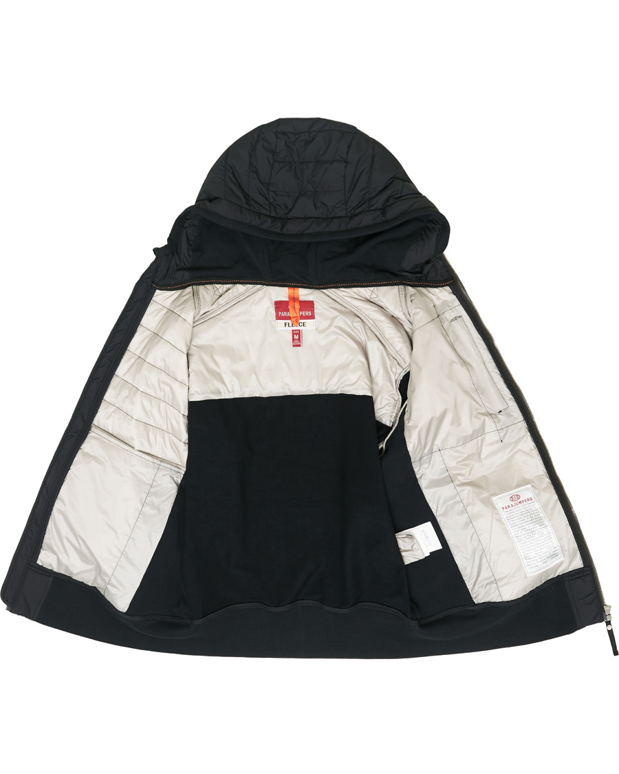 Herre | Jakker | Parajumpers | Ivor Fleece & Puffer Hooded Jacket Black