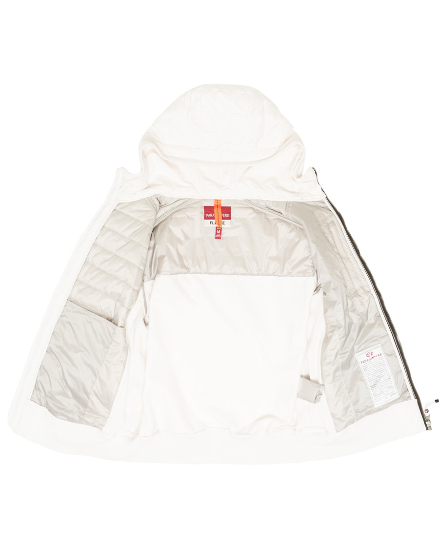 Herre | Jakker | Parajumpers | Ivor Fleece & Puffer Hooded Jacket White Cream L