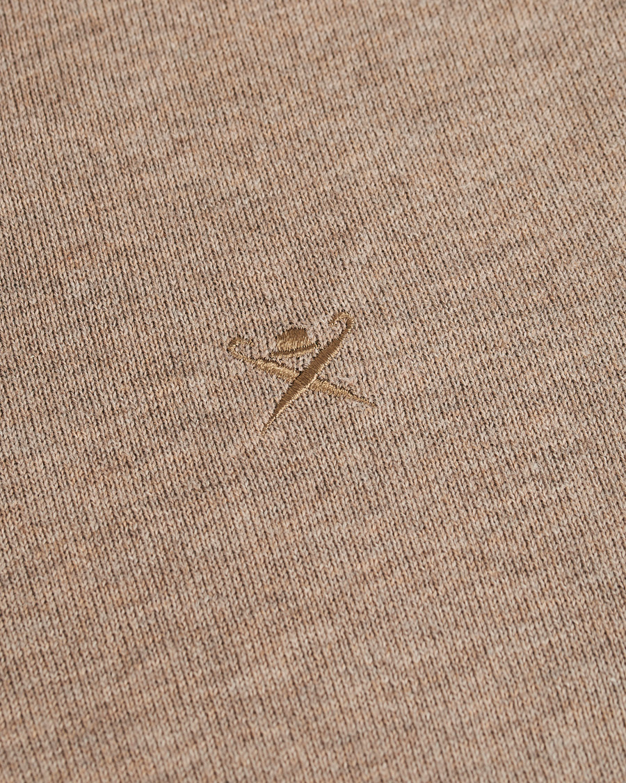Herre | Trøjer | Hackett | Cotton/Silk Half -Zip Taupe
