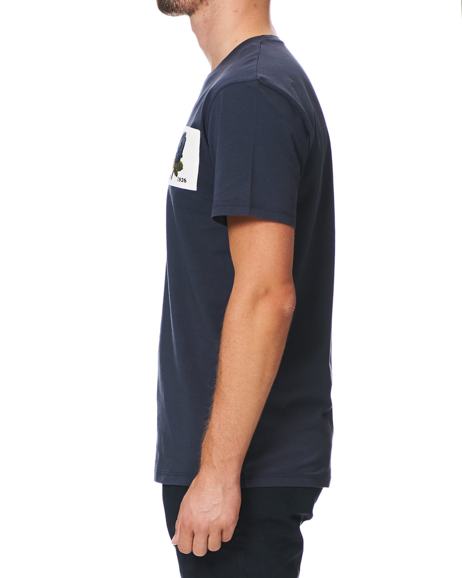 Herre | T-Shirts | Kent & Curwen | Rose Embroidered T-Shirt Navy