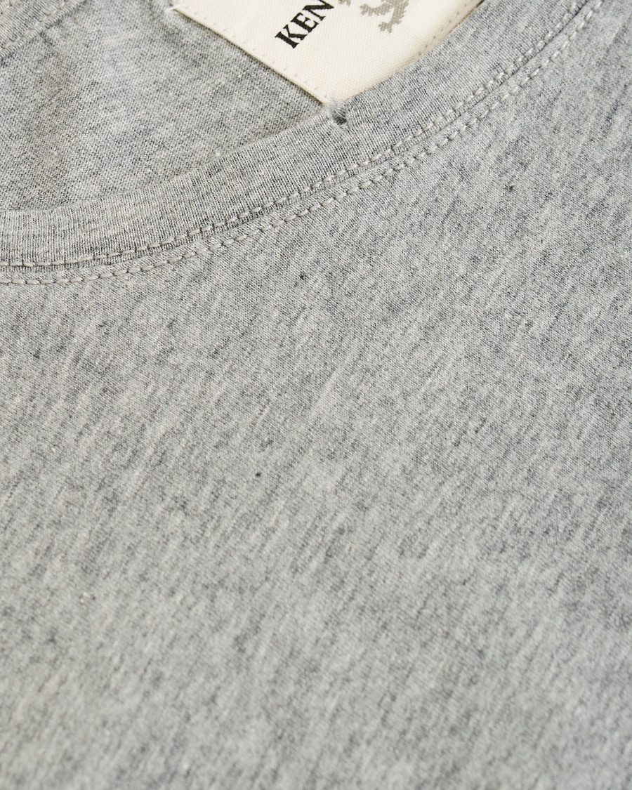Herre | T-Shirts | Kent & Curwen | Rose Embroidered T-Shirt Grey