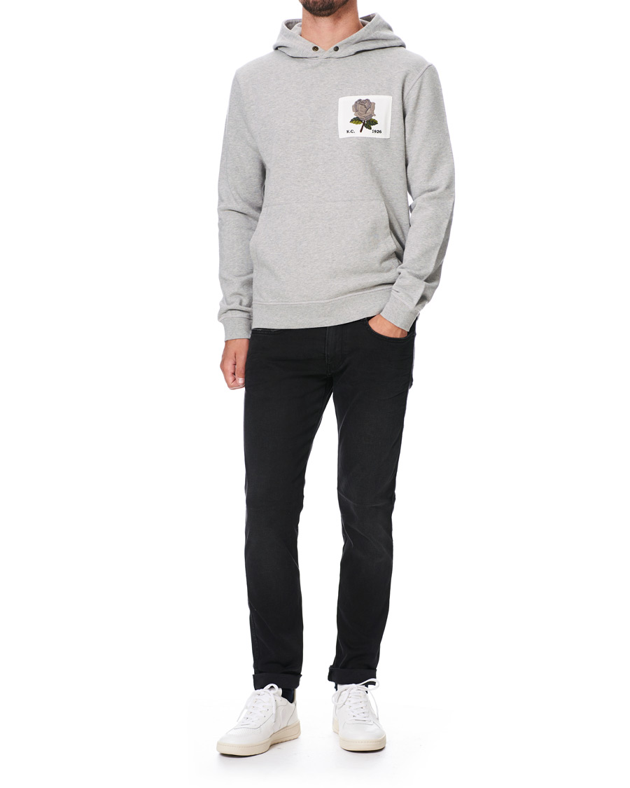 Herre | Trøjer | Kent & Curwen | Rose Embroidered Hoodie Grey