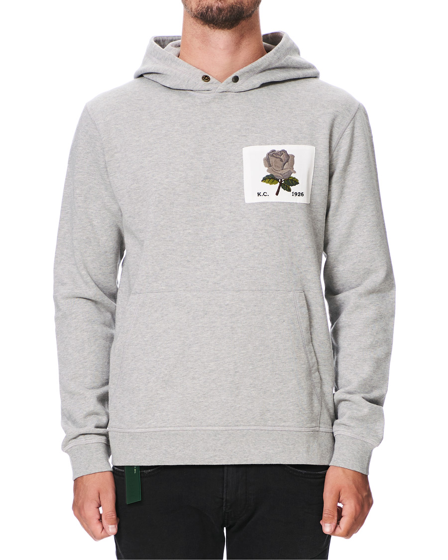 Herre | Trøjer | Kent & Curwen | Rose Embroidered Hoodie Grey