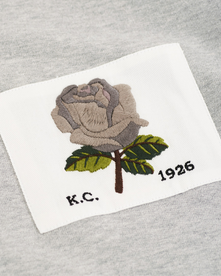 Herre | Trøjer | Kent & Curwen | Rose Embroidered Hoodie Grey
