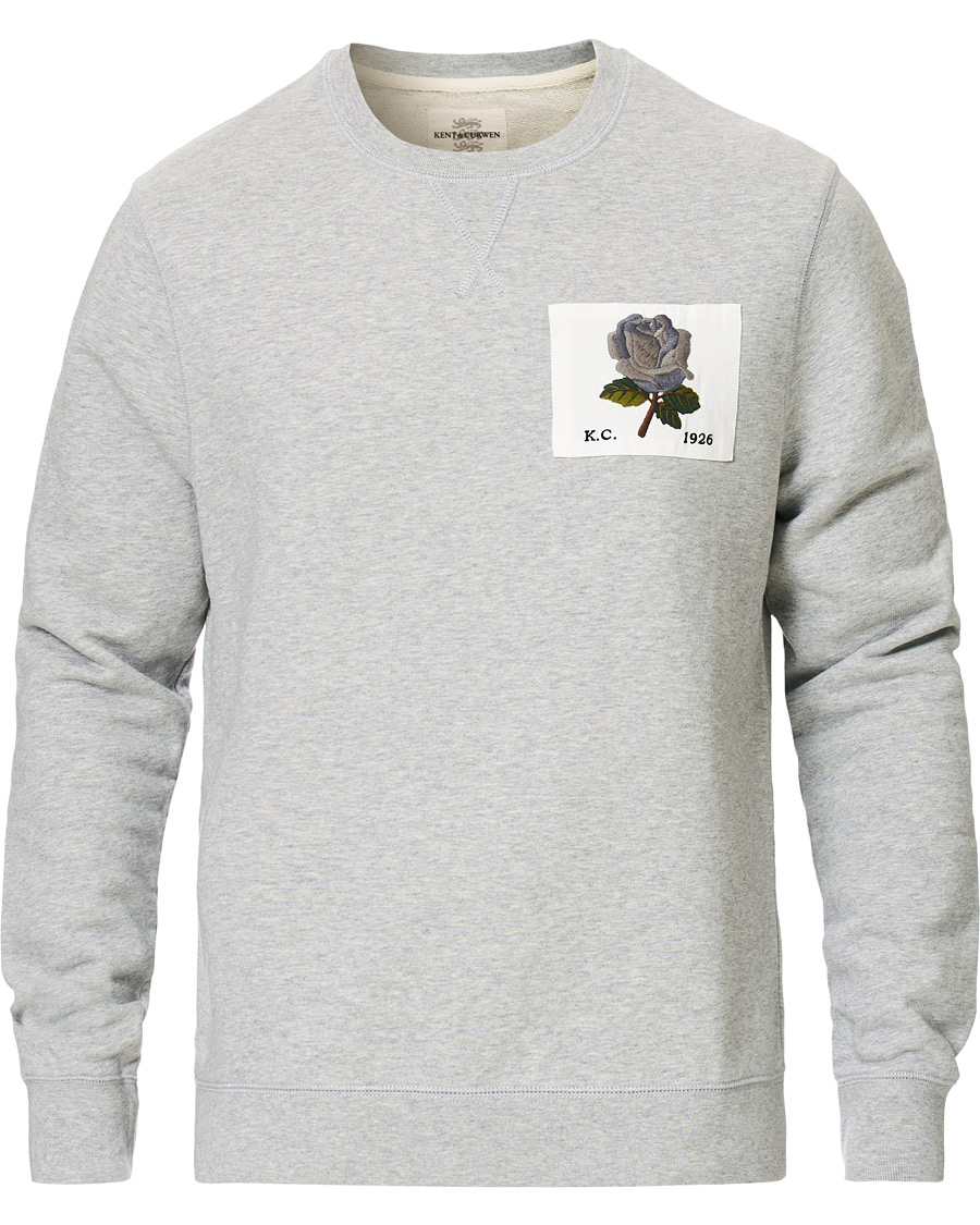 Herre | Trøjer | Kent & Curwen | Rose Embroidered Sweatshirt Grey