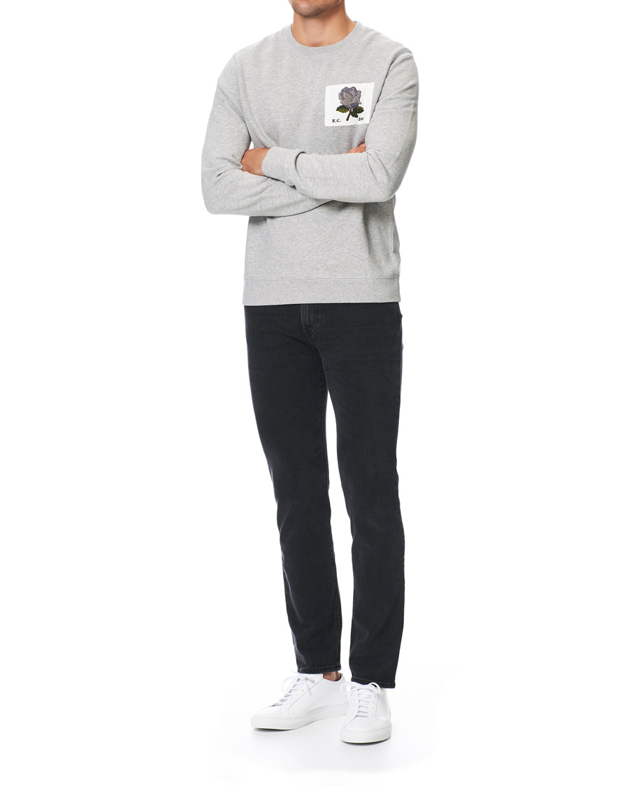 Herre | Trøjer | Kent & Curwen | Rose Embroidered Sweatshirt Grey