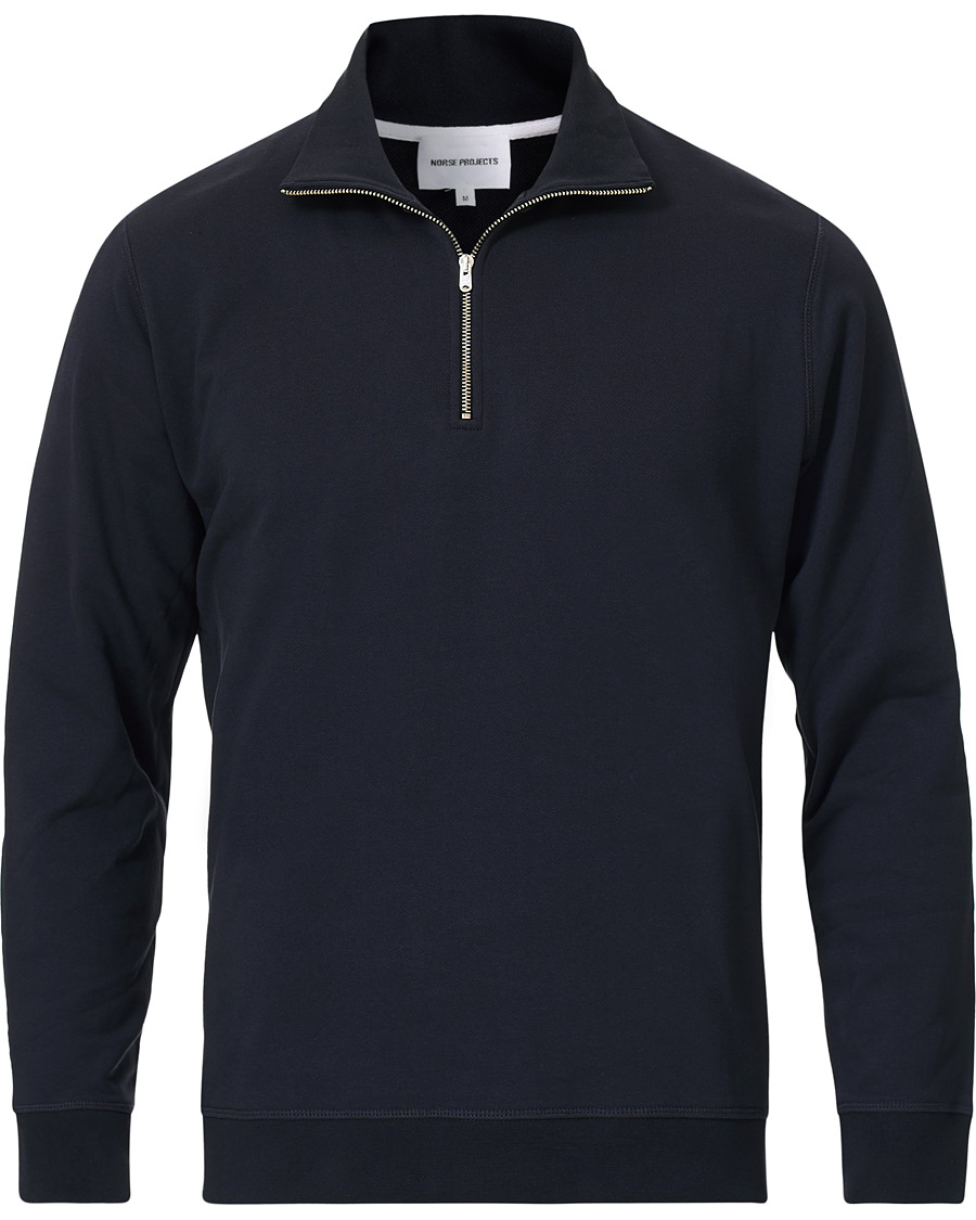 Herre | Trøjer | Norse Projects | Fjord Coolmax Half Zip Sweat Dark Navy