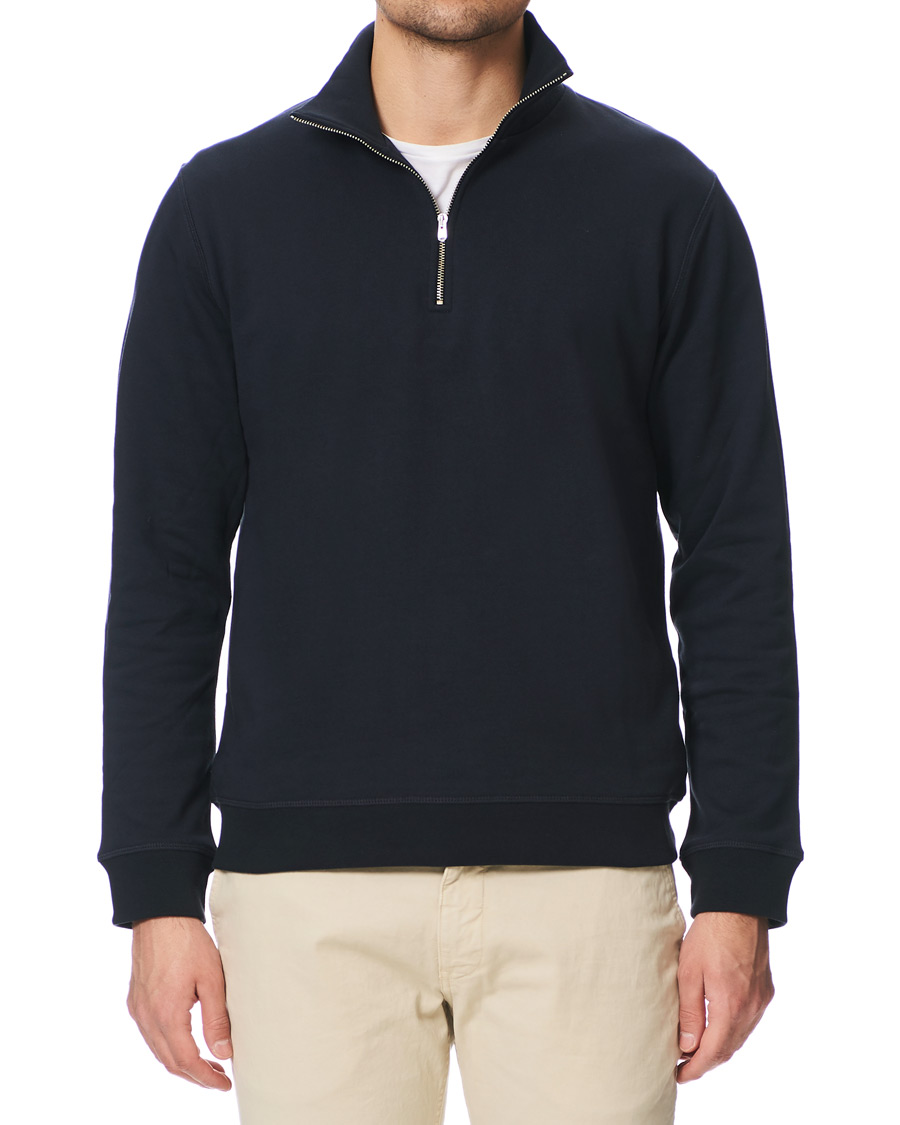 Herre | Trøjer | Norse Projects | Fjord Coolmax Half Zip Sweat Dark Navy