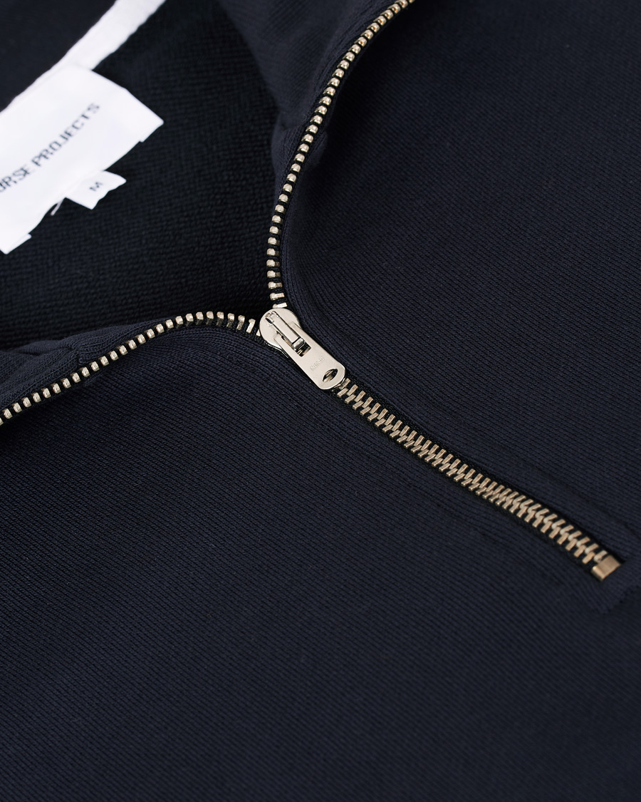 Herre | Trøjer | Norse Projects | Fjord Coolmax Half Zip Sweat Dark Navy