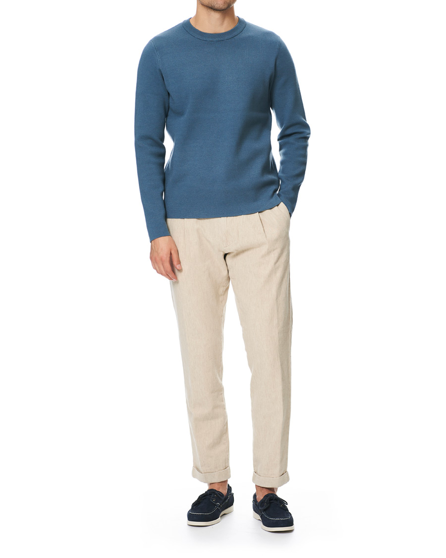 Herre | Trøjer | Samsøe Samsøe | Samsøe & Samsøe Gunan Soft Crew Neck Blue Mirage