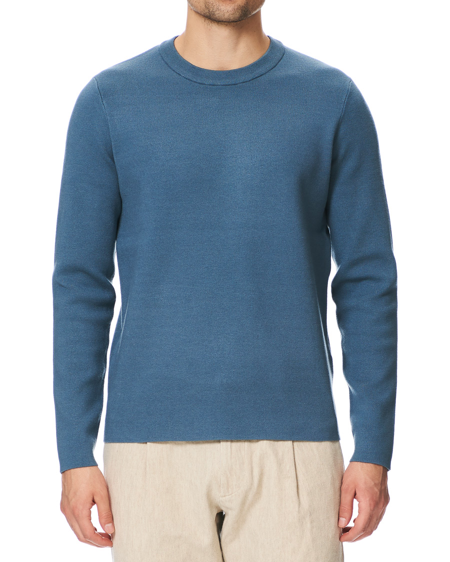 Herre | Trøjer | Samsøe Samsøe | Samsøe & Samsøe Gunan Soft Crew Neck Blue Mirage