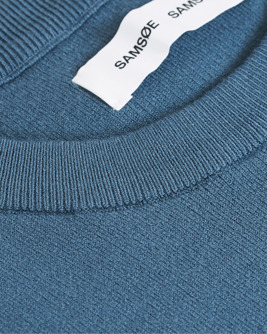 Herre | Trøjer | Samsøe Samsøe | Samsøe & Samsøe Gunan Soft Crew Neck Blue Mirage