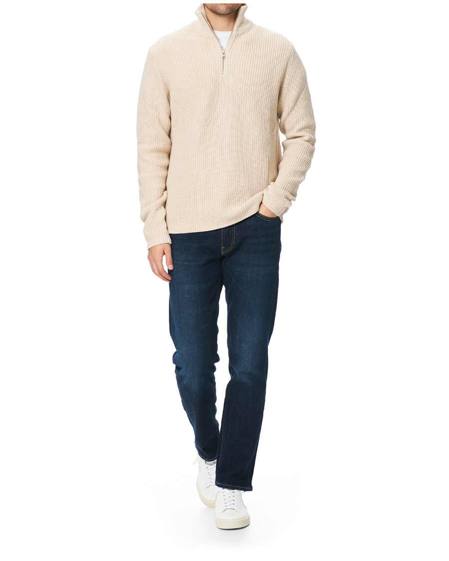 Herre | Trøjer | Samsøe Samsøe | Samsøe & Samsøe Trani Half Zip Sweater Pumice