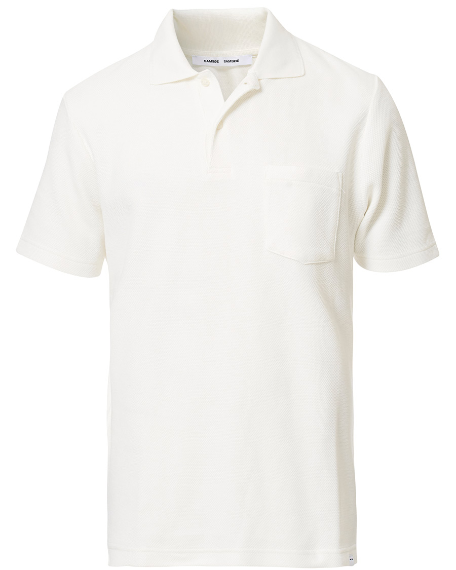 Herre | Polotrøjer | Samsøe Samsøe | Samsøe & Samsøe Taranto Short Sleeve Polo Lily White
