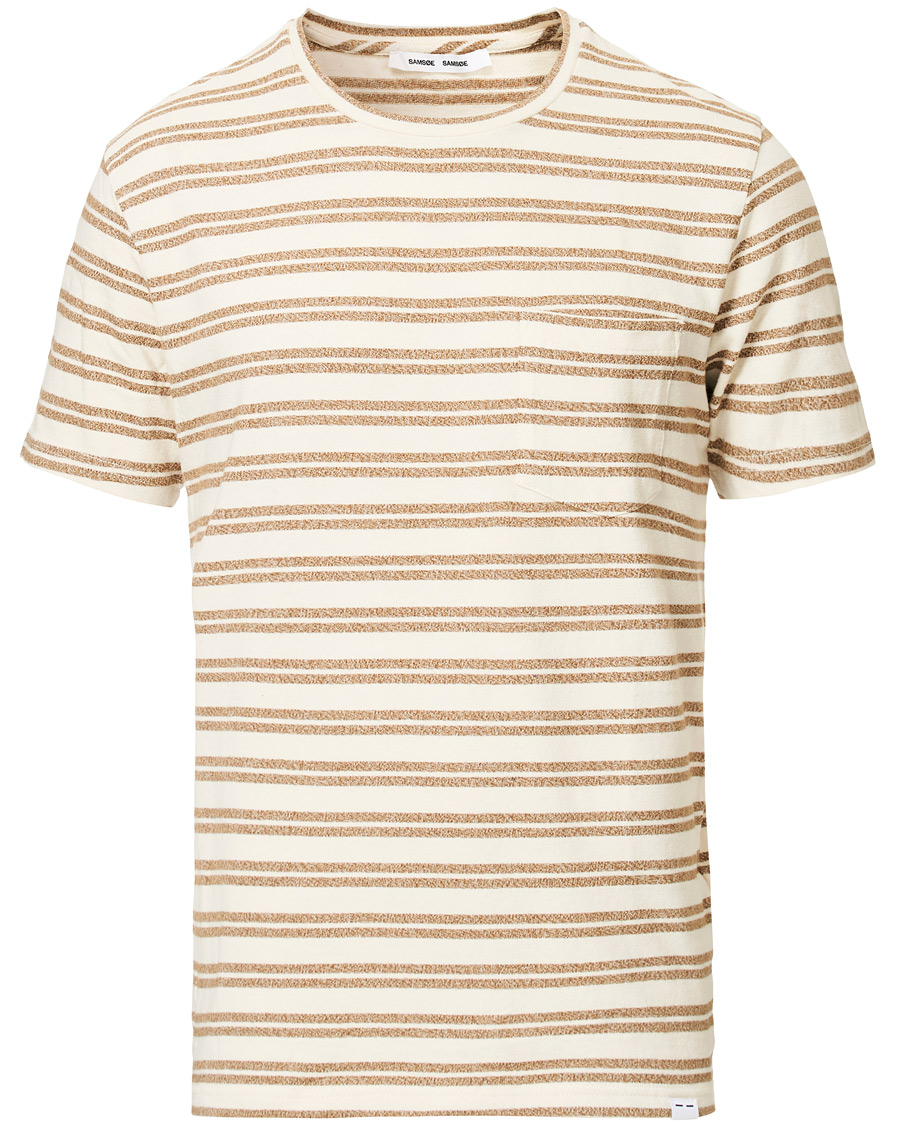 Herre | T-Shirts | Samsøe Samsøe | Samsøe & Samsøe Carpo Striped Short Sleeve Tee Monks Robe
