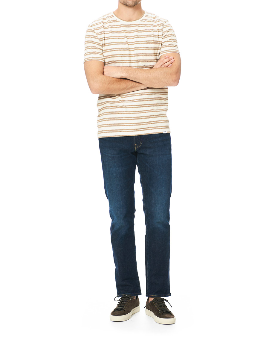 Herre | T-Shirts | Samsøe Samsøe | Samsøe & Samsøe Carpo Striped Short Sleeve Tee Monks Robe