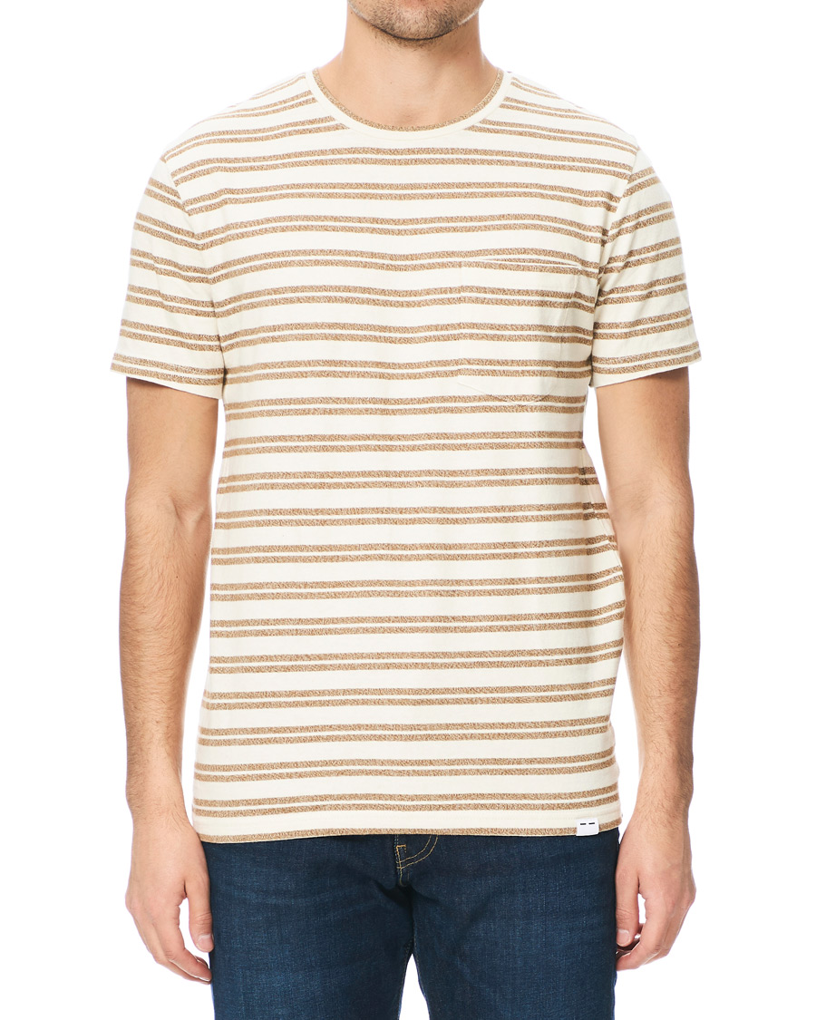 Herre | T-Shirts | Samsøe Samsøe | Samsøe & Samsøe Carpo Striped Short Sleeve Tee Monks Robe