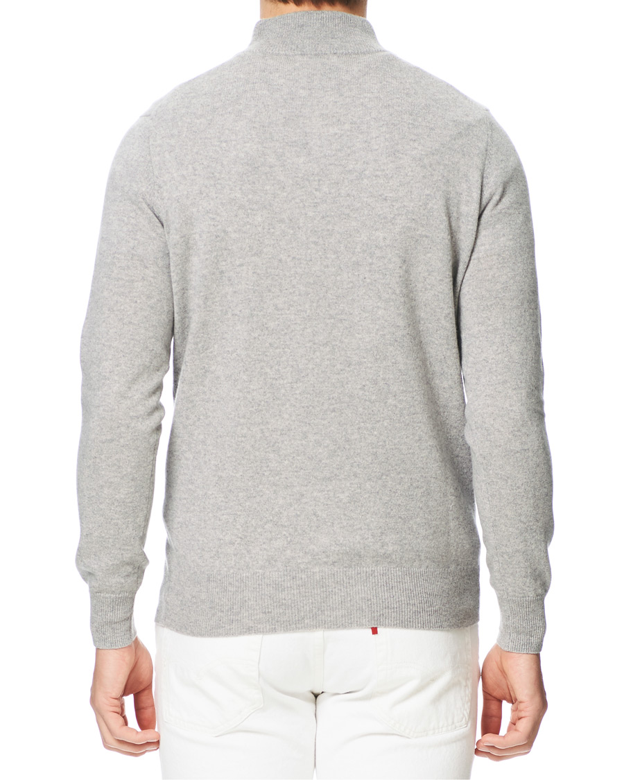 Herre | Trøjer | Soft Goat | Cashmere Half Zip Grey