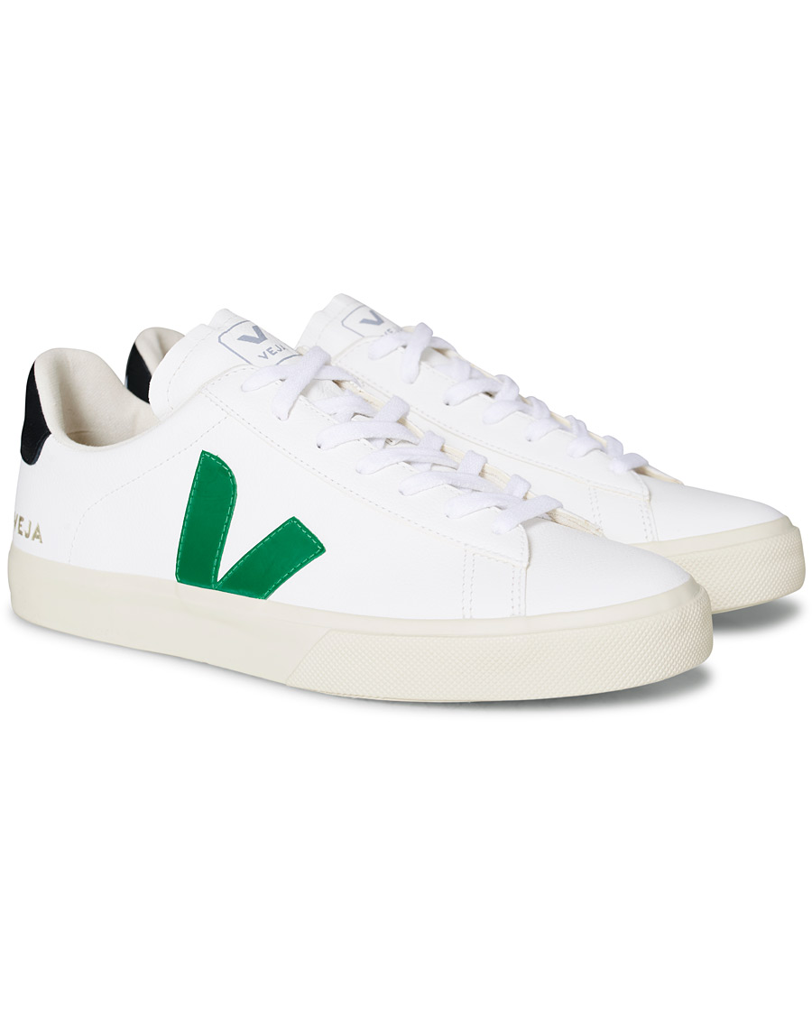 Herre | Veja Campo Sneaker Extra White/Emeraude Black | Veja | Campo Sneaker Extra White/Emeraude Black